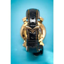 GaGa Milano Manuale Mechanical Gold Black Leather 48mm Watch - WatchStatus Ltd