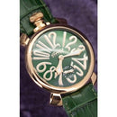 GaGa Milano Manuale Mechanical Green / Rose Gold 48mm Watch - WatchStatus Ltd