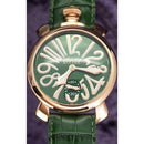 GaGa Milano Manuale Mechanical Green / Rose Gold 48mm Watch - WatchStatus Ltd