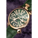 GaGa Milano Manuale Mechanical Green / Rose Gold 48mm Watch - WatchStatus Ltd