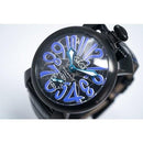 GaGa Milano Manuale Mosaico Black Leather 48mm Watch - WatchStatus Ltd