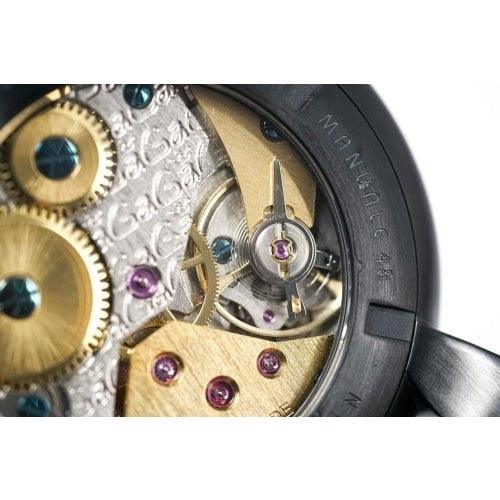 GaGa Milano Manuale Mosaico Black Leather 48mm Watch - WatchStatus Ltd
