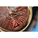 Gaga Milano Slim Brown Leather / Rose Dial 46mm Watch 5085.01 - WatchStatus Ltd