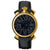 Gaga Milano Slim Gold / Black Leather 46mm Watch - WatchStatus Ltd