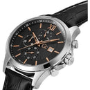 GC Executive Men's Black Leather Chronograph Watch Y27001G2MF - WatchStatus Ltd