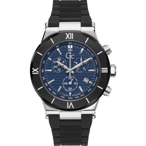 GC Force Men's Black Rubber 44mm Chronograph Watch Y69002G7MF - WatchStatus Ltd