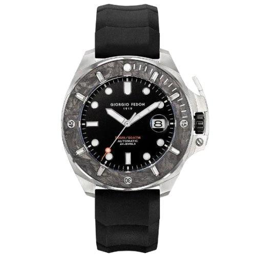 Giorgio Fedon Aquamarine III Men's Black Rubber Carbon Watch GFCU005 - WatchStatus Ltd