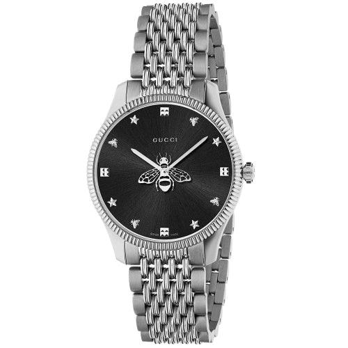Gucci Watch G-Timeless 36mm Slim Bee Silver YA1264154 - Watches & Crystals