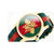 Gucci YA126487B G-Timeless 18ct yellow gold-plated Green/Red Stripe Fabric Swiss Watch