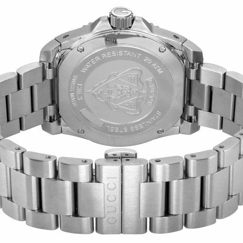 Gucci YA136311 Men’s Dive Silver / Blue Stainless 40mm Swiss Watch - Watches