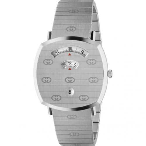 Gucci YA157410 Men’s Grip Silver 38mm Swiss Watch - Watches