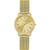 Guess Avery Ladies Gold Diamond Mesh Watch GW0031L2 - Watches
