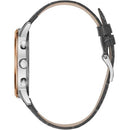 Guess Hendrix Men’s Grey Leather 44mm Watch W1261G5 - Watches