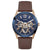 Guess Vector Men’s Blue / Brown Leather Watch GW0216G1 - Watches