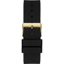 Guess Venus Ladies Black Gold Silicone Watch GW0118L1 - Watches