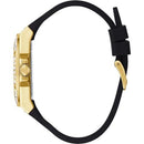 Guess Venus Ladies Black Gold Silicone Watch GW0118L1 - Watches