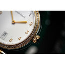 Louis Erard Quartz Ladies Watch Romance Date Steel IP Rose Gold 33mm - Watches