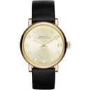 Marc Jacobs MBM1399 Ladies Baker Black Leather Gold Crystal Watch