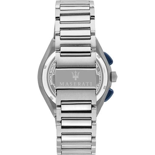 Maserati R8873639001 Men’s Triconic Silver/Blue Chronograph Watch - Watches