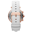 Michael Kors MK2281 Ladies Parker Rose Gold/White Leather Chronograph Watch - WATCHES