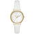 Michael Kors MK2662 Ladies Cinthia White & Gold Leather Watch - WATCHES