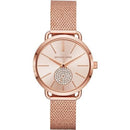 Michael Kors MK3845 Ladies Portia Rose Gold Stainless Steel Mesh Watch