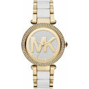 Michael Kors MK6313 Ladies Parker Crystal ’MK’ Gold & White Watch