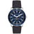 Michael Kors MK7160 Men’s Cunningham Black Silicone Blue Dial 44mm Watch - Watches