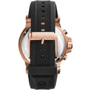Michael Kors MK8184 Men’s Dylan Rose Gold/Black Rubber Chronograph Watch - WATCHES