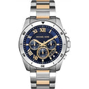 Michael Kors MK8437 Men’s Brecken Two-tone/Blue Stainless Chronograph Watch - WATCHES