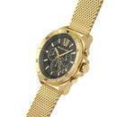 Michael Kors MK8867 Men’s Brecken Gold/Black Mesh Chronograph Watch - Watches
