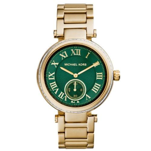Michael Kors Skylar Ladies Gold / Green Dial Watch MK6065 - Watches