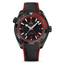 OMEGA Watch Seamaster Planet Ocean 600M 'Deep Black' Red GMT Ceramic - Watches & Crystals