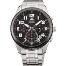 Orient Men’s Sporty Silver/Black Chronograph Watch FKV01001B - WATCHES