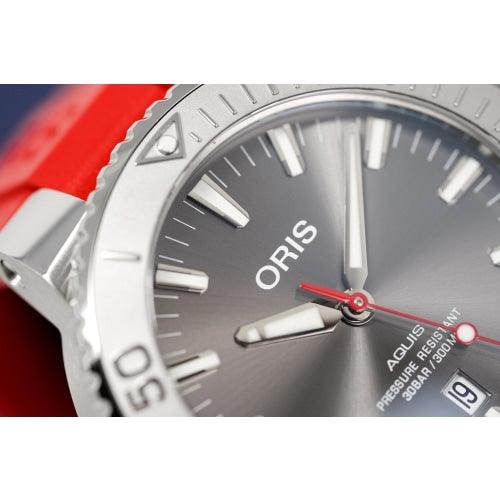 Oris Watch Aquis Date Relief Automatic Red - Watches & Crystals