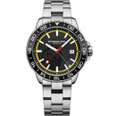 Raymond Weil Tango Bob Marley Ltd Edition Men’s GMT Silver/Black Diver Swiss Watch 8280-ST1-BMY18 - Watches