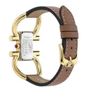 Salvatore Ferragamo Double Gancini Ladies Brown Leather Swiss Watch SFDO00319 - Watches