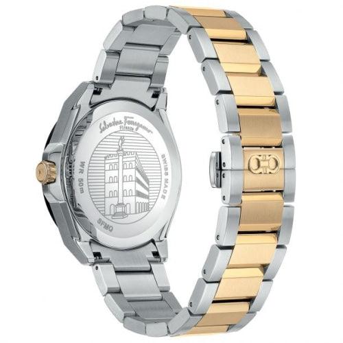 Salvatore Ferragamo Men’s Two-Tone / Black Dial Watch SFMQ00622 - Watches