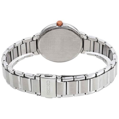 Seiko SUP381P1 Ladies Solar Mother of Pearl Crystal Watch