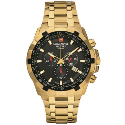 Swiss Alpine Military 7043.9117 Mens Chrono Gold/Black Swiss Watch
