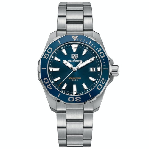 Tag Heuer Aquaracer Men’s Blue Dial 41mm Divers Watch WAY111C.BA0928 - Watches
