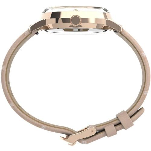 Timex Automatic Ladies Pink Leather 38mm Watch TW2T87700 - Watches