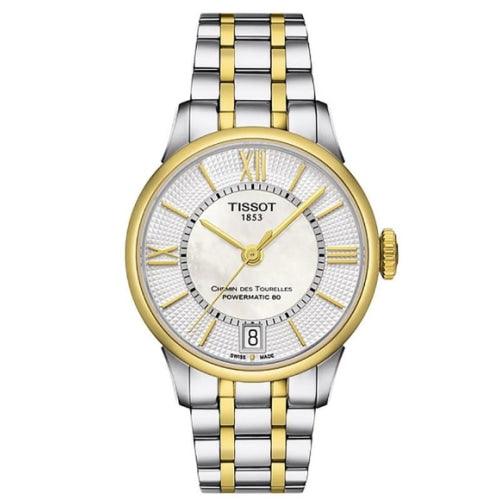 Tissot Chemin Des Tourelles Ladies Helvetic Pride Two-Tone Powermatic Watch T0992072211800 - WATCHES