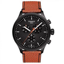 Tissot Chrono XL NBA Collector Edition Men’s Black/Brown Leather Strap Chronograph Watch T1166173605108 - WATCHES