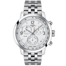 Tissot PRC200 Men’s Silver / White Dial Chronograph Watch T114.417.11.037.00 - Watches