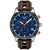 Tissot PRS 516 Men’s Brown Leather Blue Dial Chronograph Watch T1004171604100 - Watches