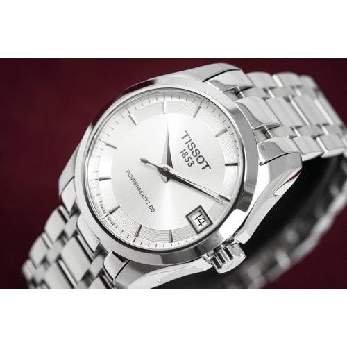 Tissot Women's T-Classic Automatic Watch Couturier Powermatic 80 Date - Watches & Crystals