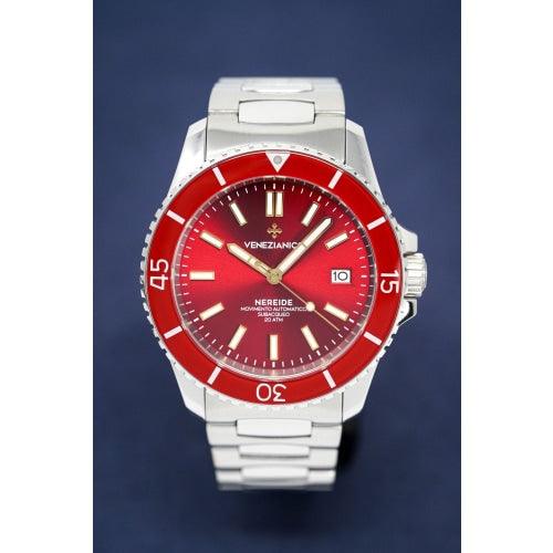Venezianico Automatic Watch Nereide Canova Bracelet Red 3321503C - Watches & Crystals