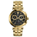 Versace VE1D01721 Men’s Aion Gold/Black Chronograph 45mm Swiss Watch - Watches