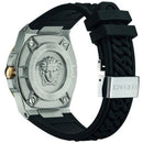 Versace Chain Reaction Ladies Black Rubber Watch VEHD00120 - Watches